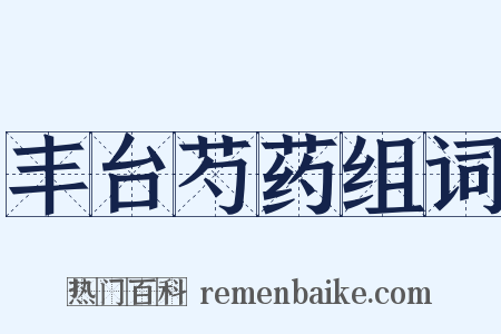 丰台芍药组词是什么意思的图片